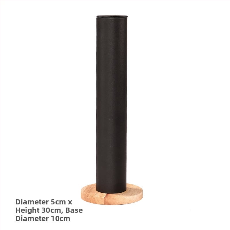 Cilindrisks vertikālais izstādes statīvs matu aksesuāriem, masīvkoks, viena kārta, izsmalcināts dizains