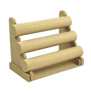 Trīs slāņu flaneles rokassprādžu un pulksteņu displeja statīvs, vertikāls displejs, augstas kvalitātes dizains