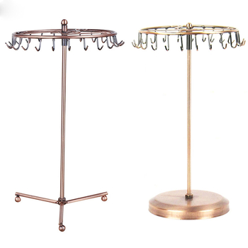 Noņemams dzelzs juvelierizstrādājumu displeja statīvs – galda organizators ar 23 āķiem kaklarotām un auskarām