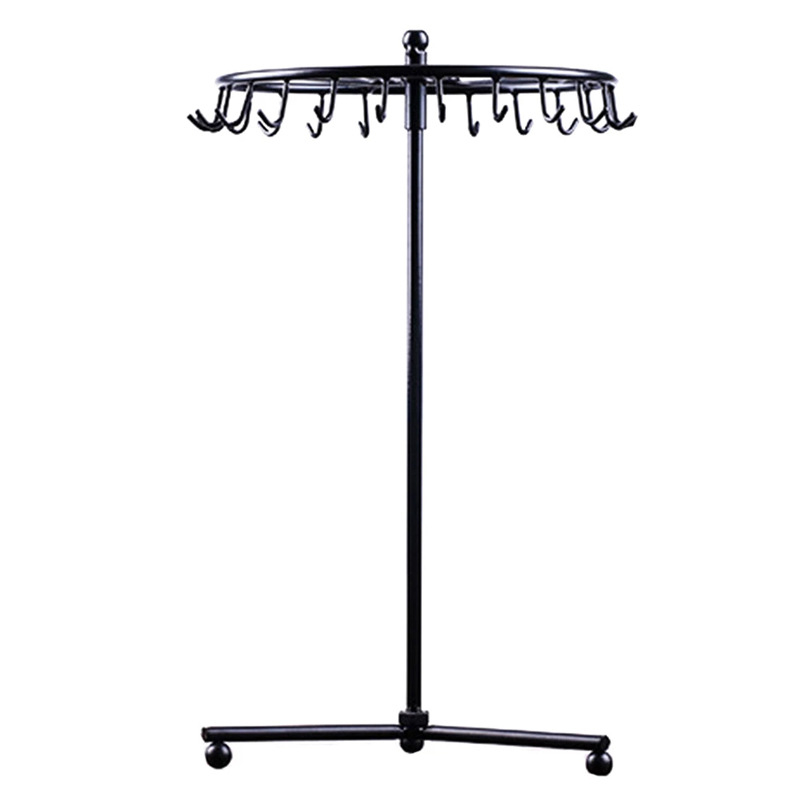 Noņemams dzelzs juvelierizstrādājumu displeja statīvs – galda organizators ar 23 āķiem kaklarotām un auskarām