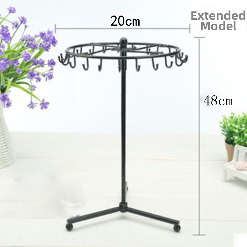 Noņemams dzelzs juvelierizstrādājumu displeja statīvs – galda organizators ar 23 āķiem kaklarotām un auskarām