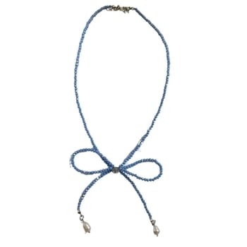 Colier – lucrat manual, stil fundă, mărgele din cristale artificiale, lanț electroplacat, origine Yiwu