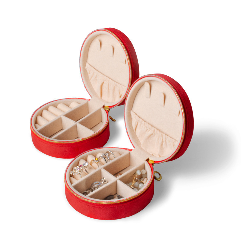 Velurova kutija za nakit s prilagođenim imenom, prijenosna putna kutija za naušnice i prstenje