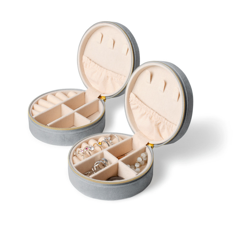 Velurova kutija za nakit s prilagođenim imenom, prijenosna putna kutija za naušnice i prstenje