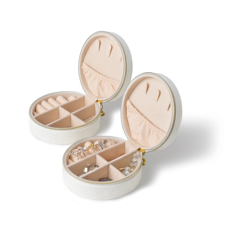 Velurova kutija za nakit s prilagođenim imenom, prijenosna putna kutija za naušnice i prstenje