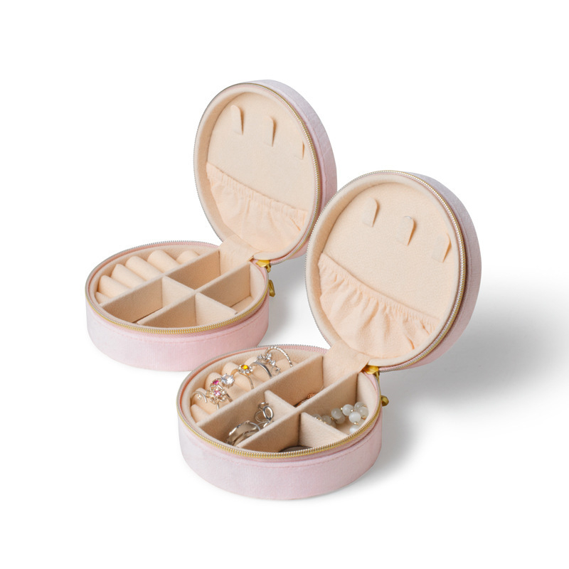 Velurova kutija za nakit s prilagođenim imenom, prijenosna putna kutija za naušnice i prstenje