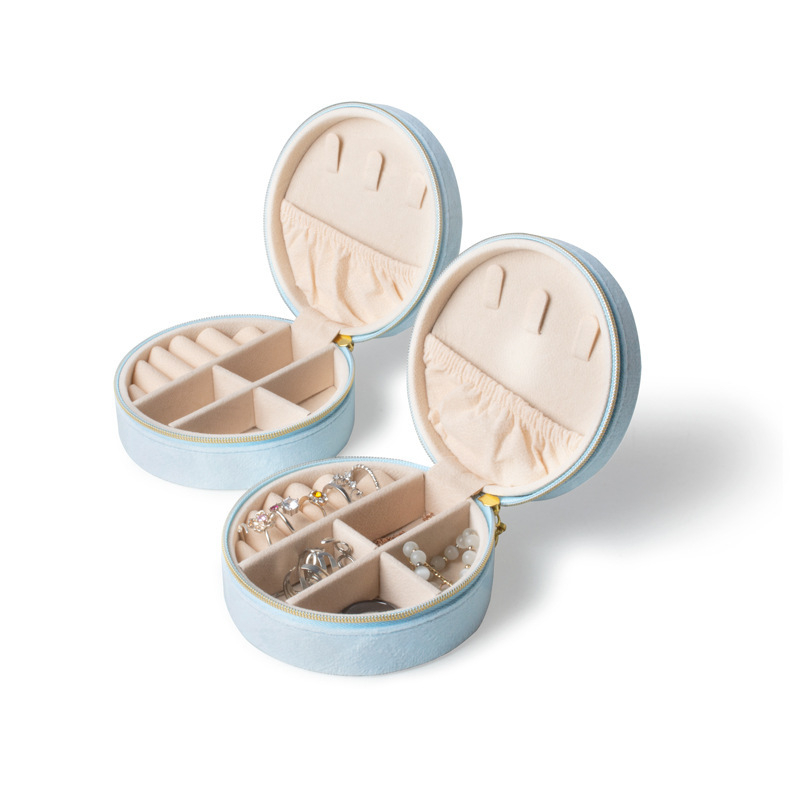 Velurova kutija za nakit s prilagođenim imenom, prijenosna putna kutija za naušnice i prstenje