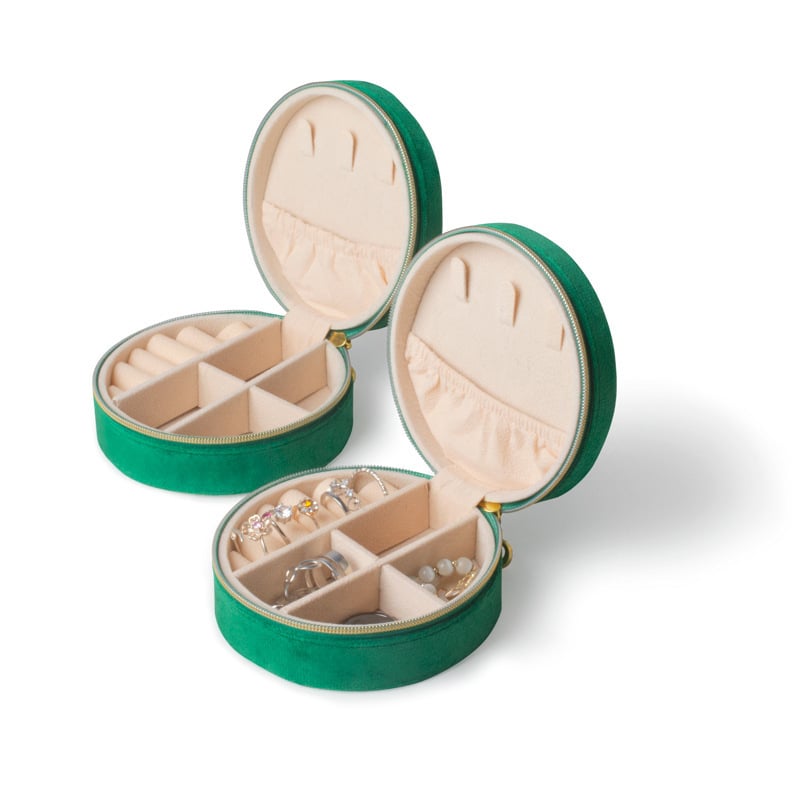 Velurova kutija za nakit s prilagođenim imenom, prijenosna putna kutija za naušnice i prstenje