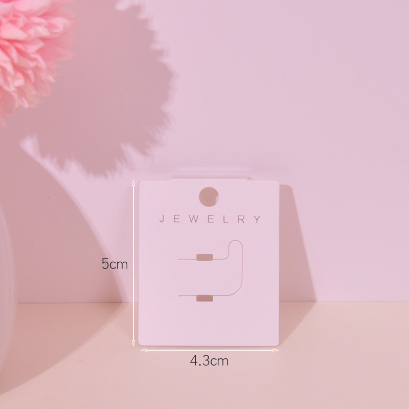 Kartice za ambalažu nakita s PVC kopčom, s toplim utiskom i reljefom, od papira/kartona, 100 listova