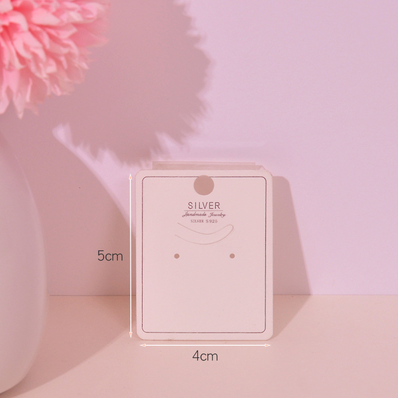 Kartice za ambalažu nakita s PVC kopčom, s toplim utiskom i reljefom, od papira/kartona, 100 listova