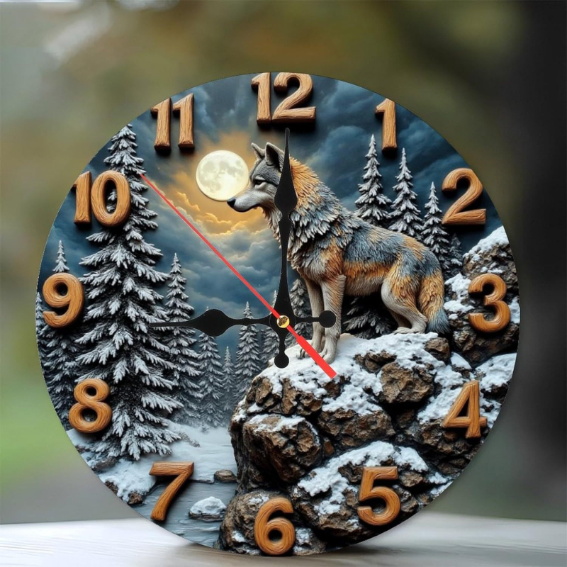 Fali óra, kör alakú, halk működésű, elemmel működő, egyoldalú számlappal, 24 órás kijelzés, dekoratív óra dolgozószobának, irodának, konyhának, fürdőszobának