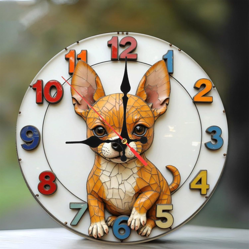 Fali óra, kör alakú, halk működésű, elemmel működő, egyoldalú számlappal, 24 órás kijelzés, dekoratív óra dolgozószobának, irodának, konyhának, fürdőszobának