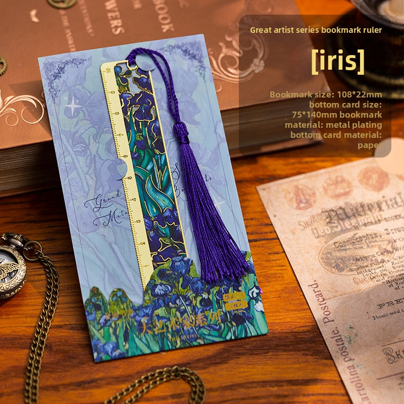 Metallist raamatumärk väljalõigatud kujundusega ja integreeritud mõõtmisvahendiga, Keelatud Linna stiil