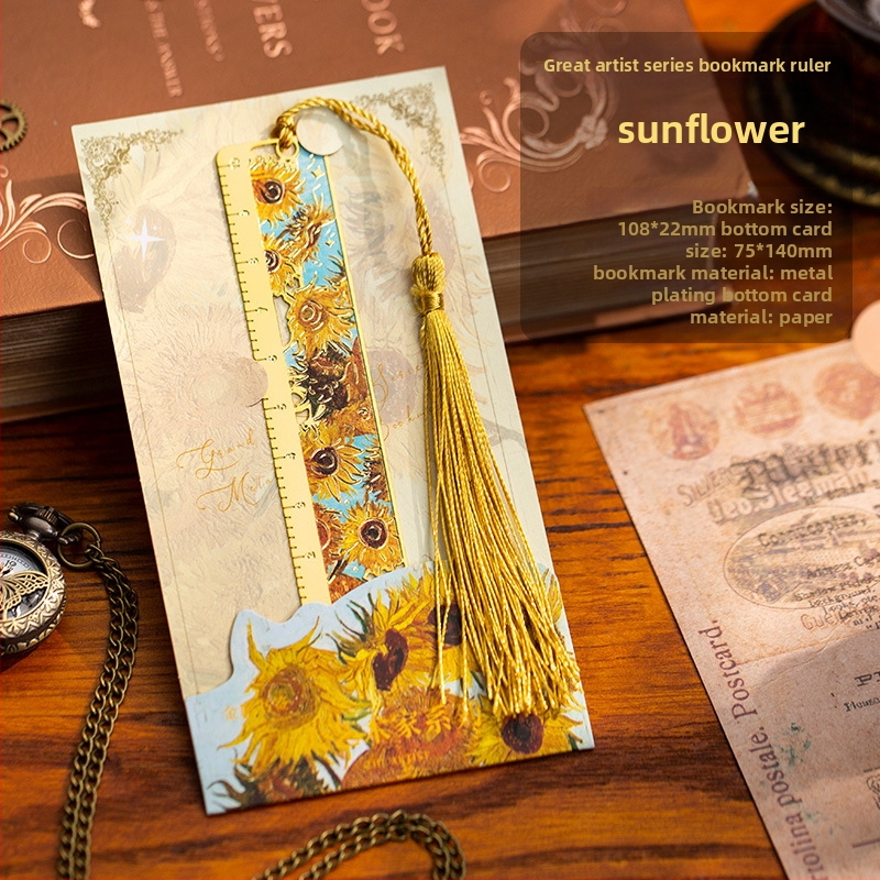 Metallist raamatumärk väljalõigatud kujundusega ja integreeritud mõõtmisvahendiga, Keelatud Linna stiil