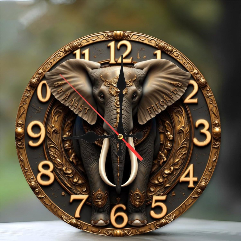 2D ümmargune seinakell vaikse liikumisega, patareitoitega, 24-tunnine indikaator, ühepoolne, sobib elutoas ja magamistoas