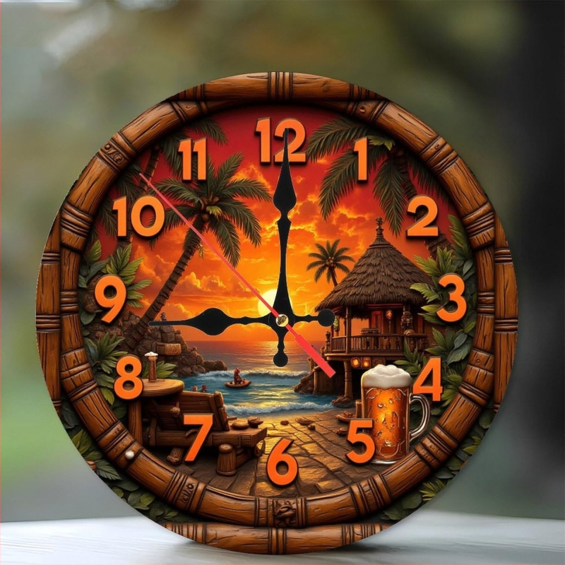 2D ümmargune seinakell vaikse liikumisega, patareitoitega, 24-tunnine indikaator, ühepoolne, sobib elutoas ja magamistoas