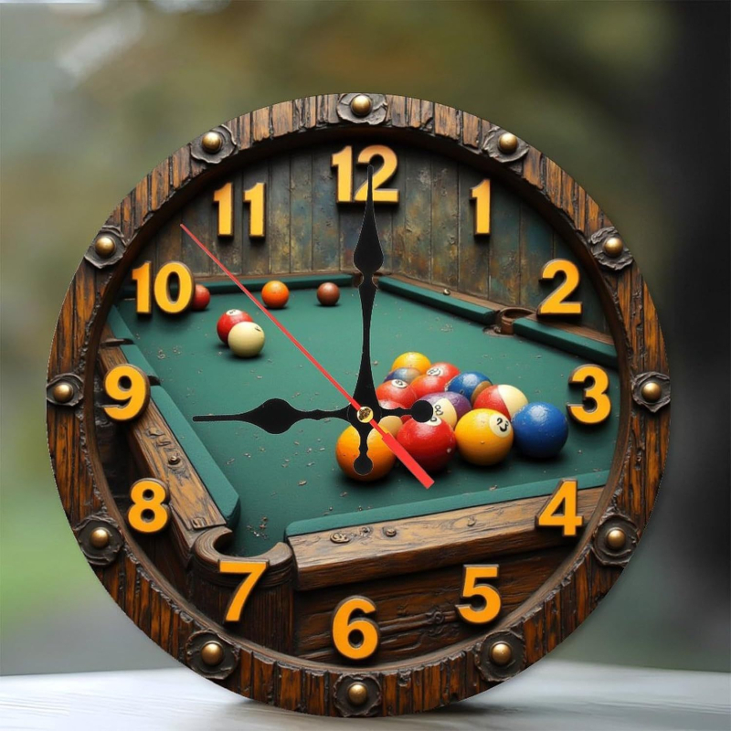 2D ümmargune seinakell vaikse liikumisega, patareitoitega, 24-tunnine indikaator, ühepoolne, sobib elutoas ja magamistoas