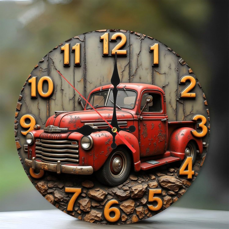 2D ümmargune seinakell vaikse liikumisega, patareitoitega, 24-tunnine indikaator, ühepoolne, sobib elutoas ja magamistoas