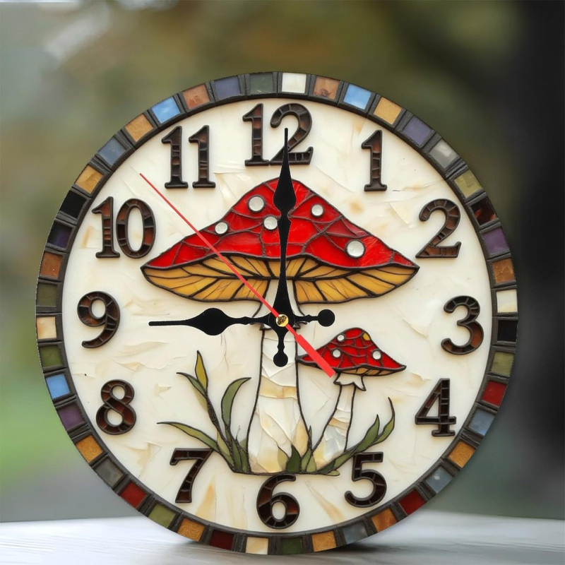 2D ümmargune seinakell vaikse liikumisega, patareitoitega, 24-tunnine indikaator, ühepoolne, sobib elutoas ja magamistoas