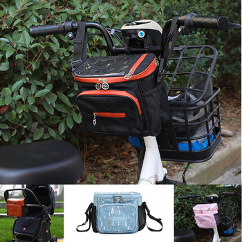 He Niu HECATTLE A309 Μπροστινή Τσάντα Ποδηλάτου για Ηλεκτρικά Ποδήλατα, Oxford Ύφασμα, 22.5×12×21 cm, Αδιάβροχο Φερμουάρ