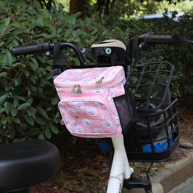 He Niu HECATTLE A309 Μπροστινή Τσάντα Ποδηλάτου για Ηλεκτρικά Ποδήλατα, Oxford Ύφασμα, 22.5×12×21 cm, Αδιάβροχο Φερμουάρ