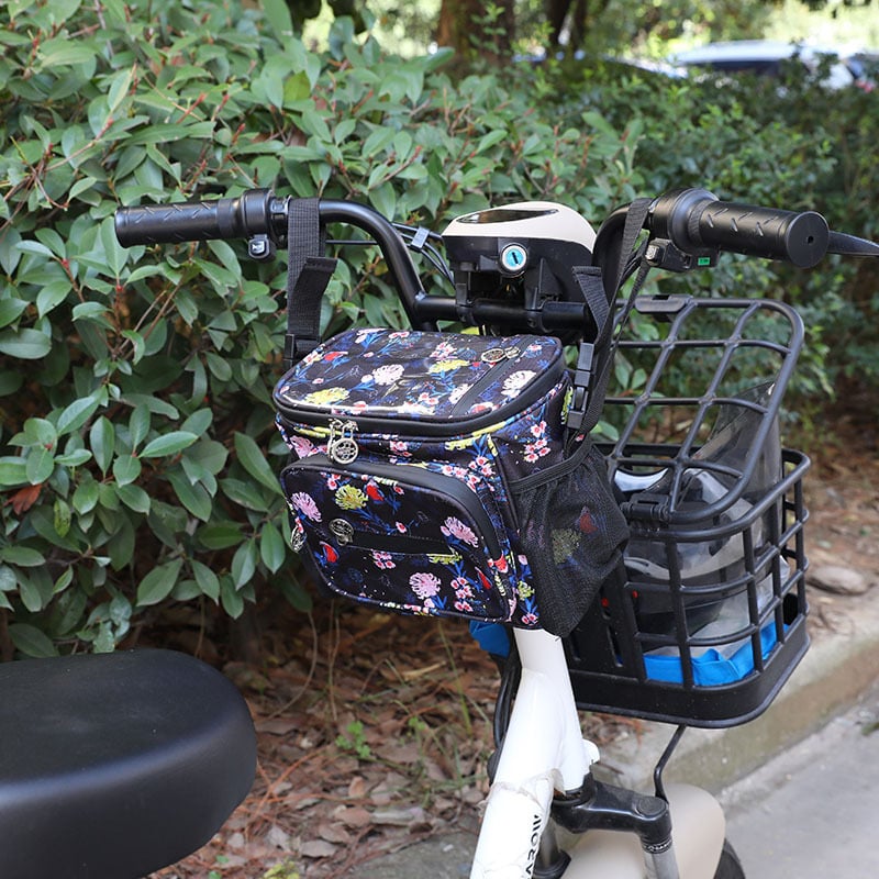 He Niu HECATTLE A309 Μπροστινή Τσάντα Ποδηλάτου για Ηλεκτρικά Ποδήλατα, Oxford Ύφασμα, 22.5×12×21 cm, Αδιάβροχο Φερμουάρ