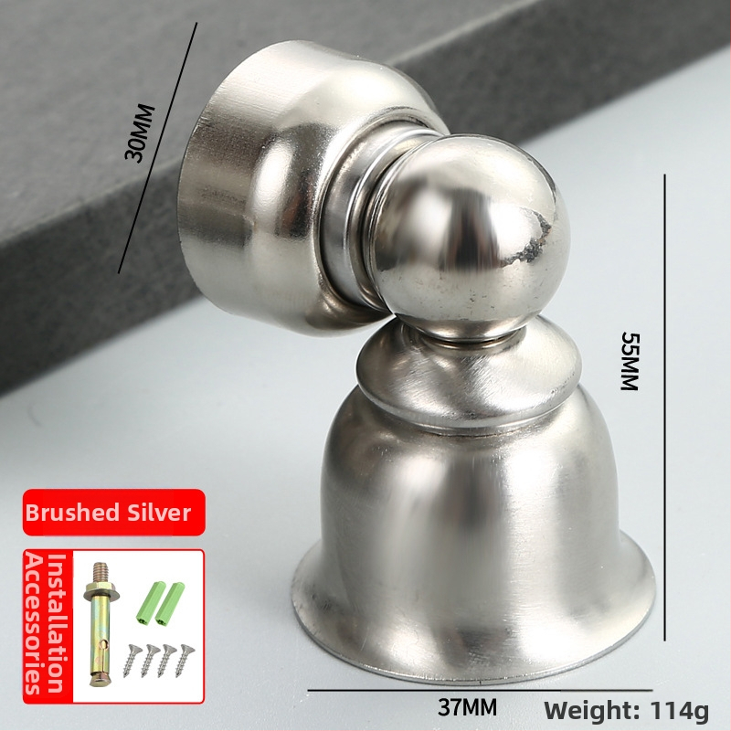 Dverový doraz, magnetický, nerezová oceľ, nástenný montáž, model 004, značka Benhong