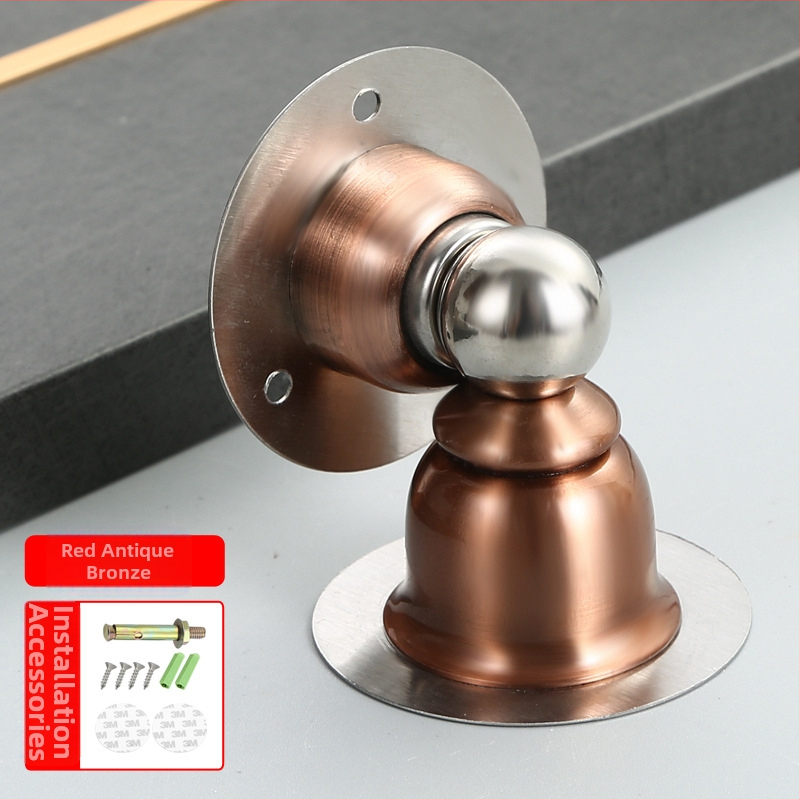 Dverový doraz, magnetický, nerezová oceľ, nástenný montáž, model 004, značka Benhong