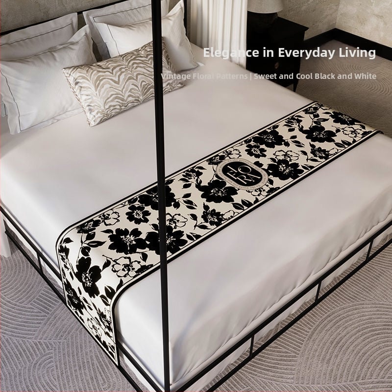 Domeya - Κάλυμμα κρεβατιού σε στυλ ξενοδοχείου από πολυεστέρα με φλοράλ μοτίβο, προσαρμοστικό