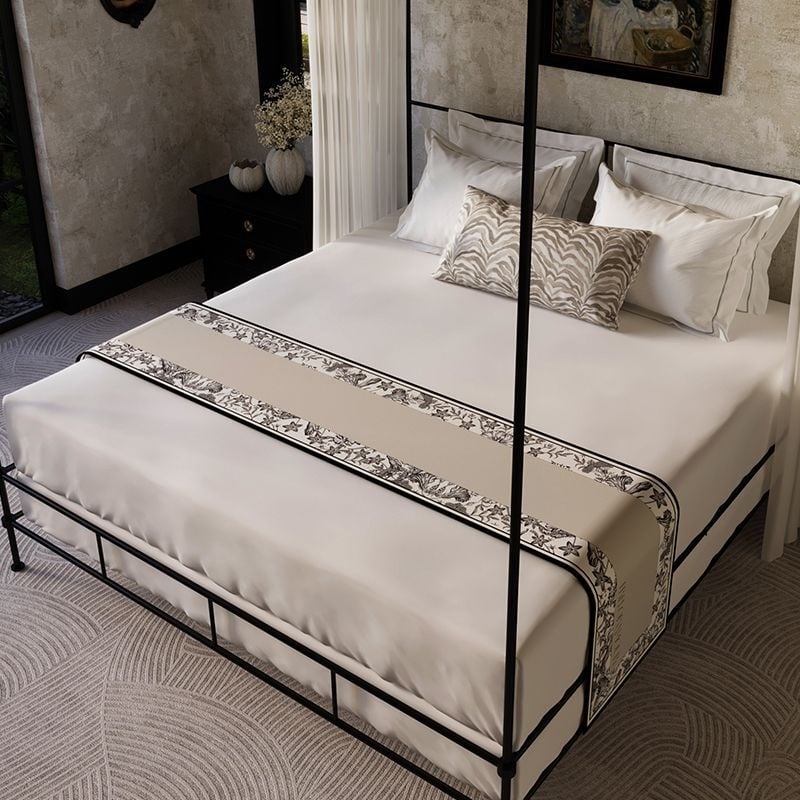 Domeya - Κάλυμμα κρεβατιού σε στυλ ξενοδοχείου από πολυεστέρα με φλοράλ μοτίβο, προσαρμοστικό