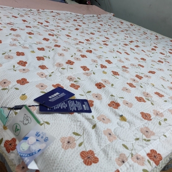 Κουβέρτα quilted για διπλό κρεβάτι, πολυεστέρας, ποιμενικό στυλ, μοτίβο πλέγμα