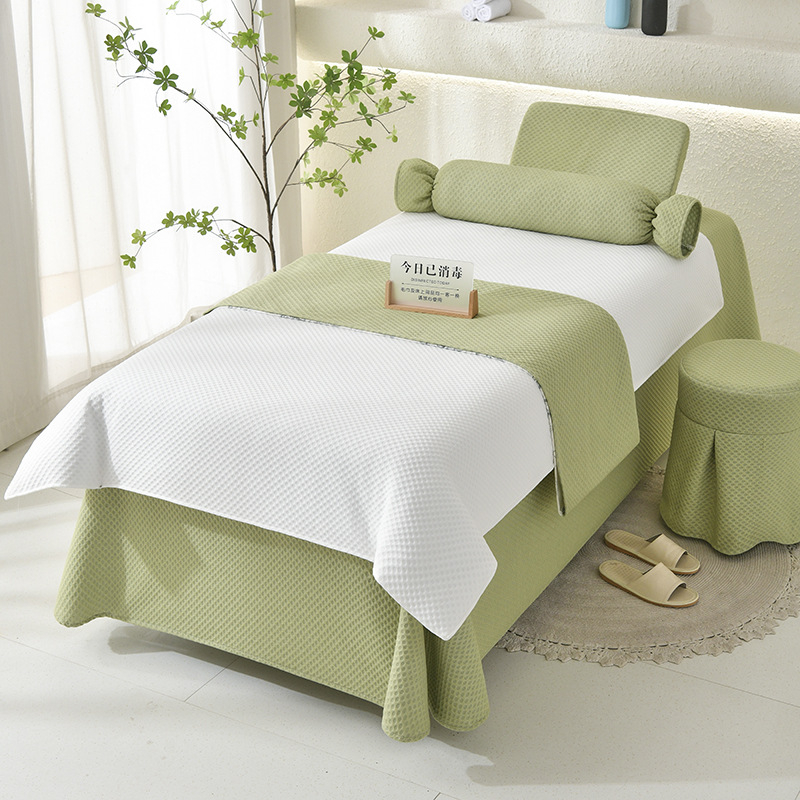 Κουβέρτα κρεβατιού ομορφιάς, τετραμελές σετ, ανθώδες σχέδιο, πλεκτό βαμβάκι με αντίδραση εκτύπωσης και Twill ύφανση, ελαφρύς πολυτελής στυλ, 2000-2500 g