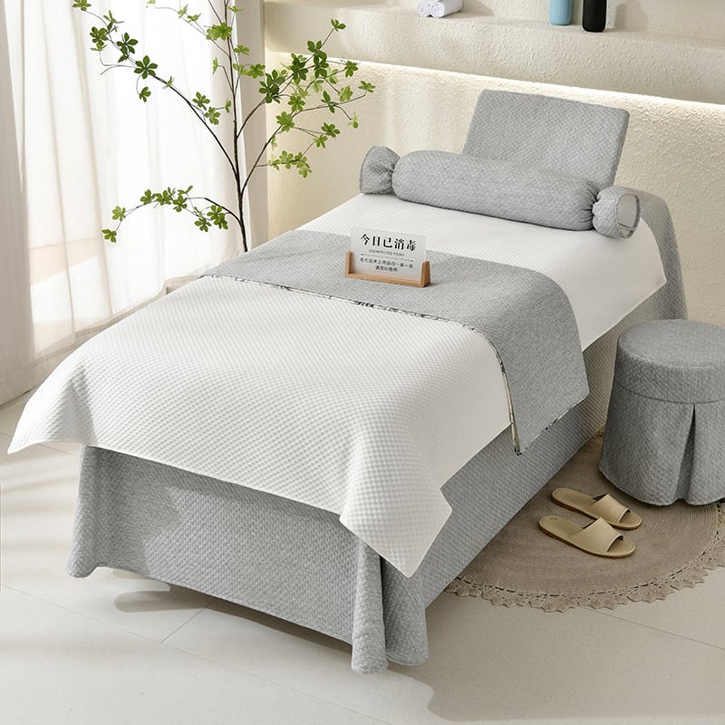 Κουβέρτα κρεβατιού ομορφιάς, τετραμελές σετ, ανθώδες σχέδιο, πλεκτό βαμβάκι με αντίδραση εκτύπωσης και Twill ύφανση, ελαφρύς πολυτελής στυλ, 2000-2500 g