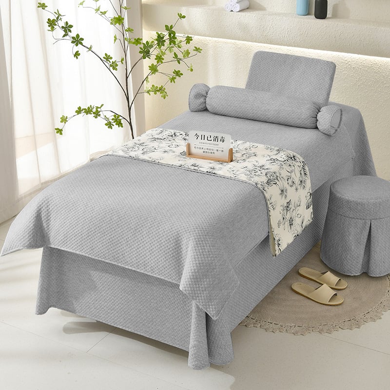 Κουβέρτα κρεβατιού ομορφιάς, τετραμελές σετ, ανθώδες σχέδιο, πλεκτό βαμβάκι με αντίδραση εκτύπωσης και Twill ύφανση, ελαφρύς πολυτελής στυλ, 2000-2500 g