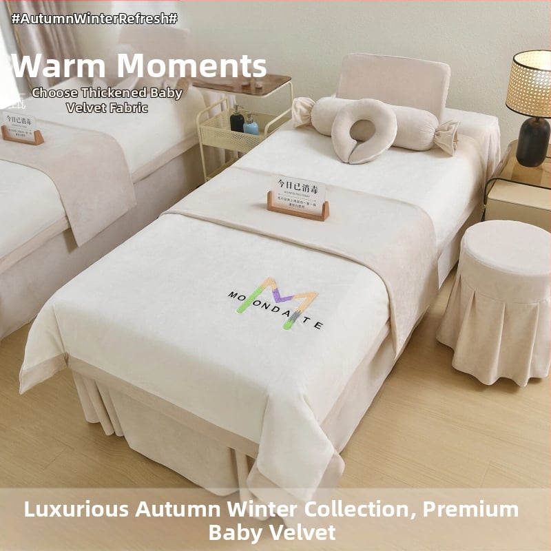 Neljaosaline voodipesu komplekt beebifliisist, sügis-talvise stiilis, kerge luksus, tikand ja Twill kangas, reaktiivne värvimine