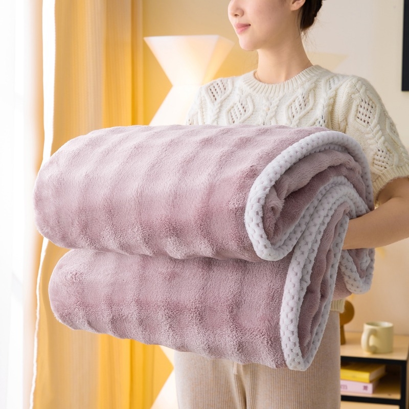 Deka od coral fleece s imitacijom zaječjeg krzna, deka za kauč i ured, zimska toplina, sigurna za bebe