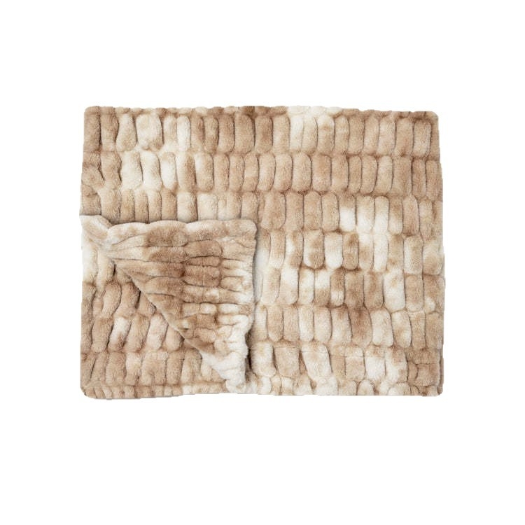 Одеяло Iris Pie - зимно плюшено одеяло с имитация на зайче, 95% полиестер / 5% спандекс, 800 г/м²+, персонализируемо, луксозен стил