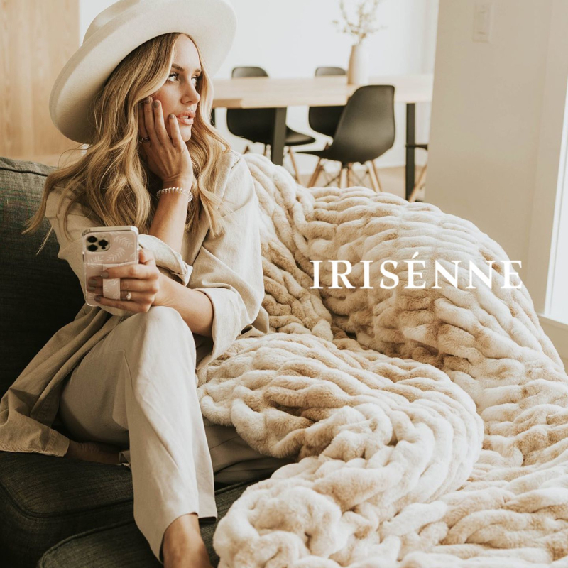 Одеяло Iris Pie - зимно плюшено одеяло с имитация на зайче, 95% полиестер / 5% спандекс, 800 г/м²+, персонализируемо, луксозен стил