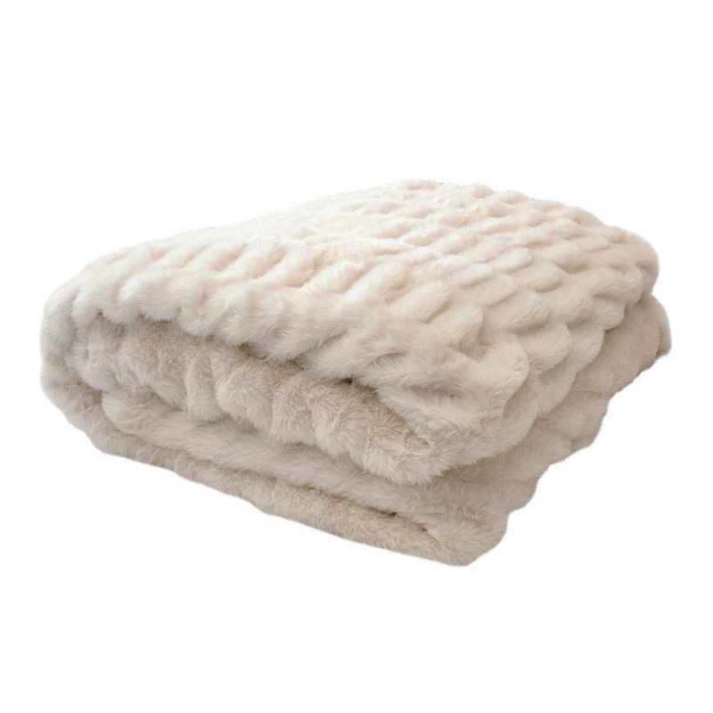 Одеяло Iris Pie - зимно плюшено одеяло с имитация на зайче, 95% полиестер / 5% спандекс, 800 г/м²+, персонализируемо, луксозен стил