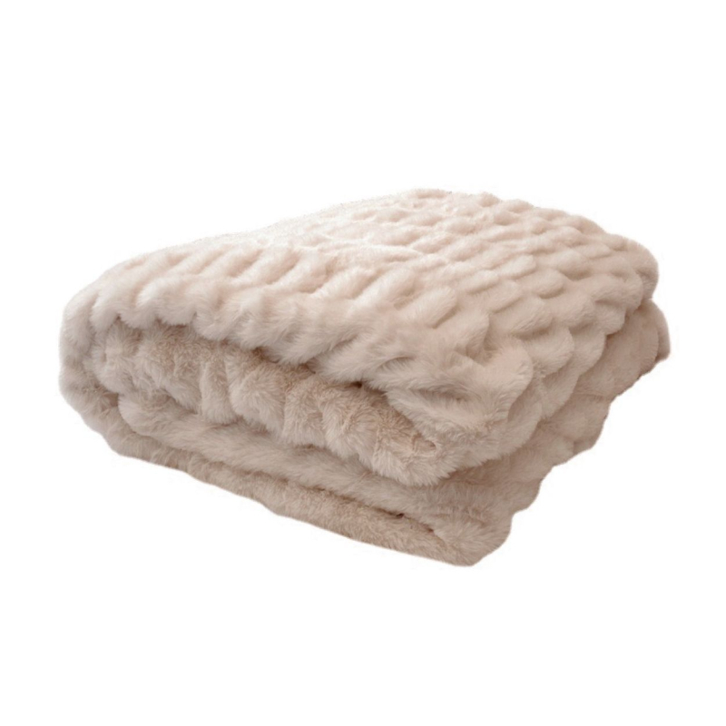 Одеяло Iris Pie - зимно плюшено одеяло с имитация на зайче, 95% полиестер / 5% спандекс, 800 г/м²+, персонализируемо, луксозен стил