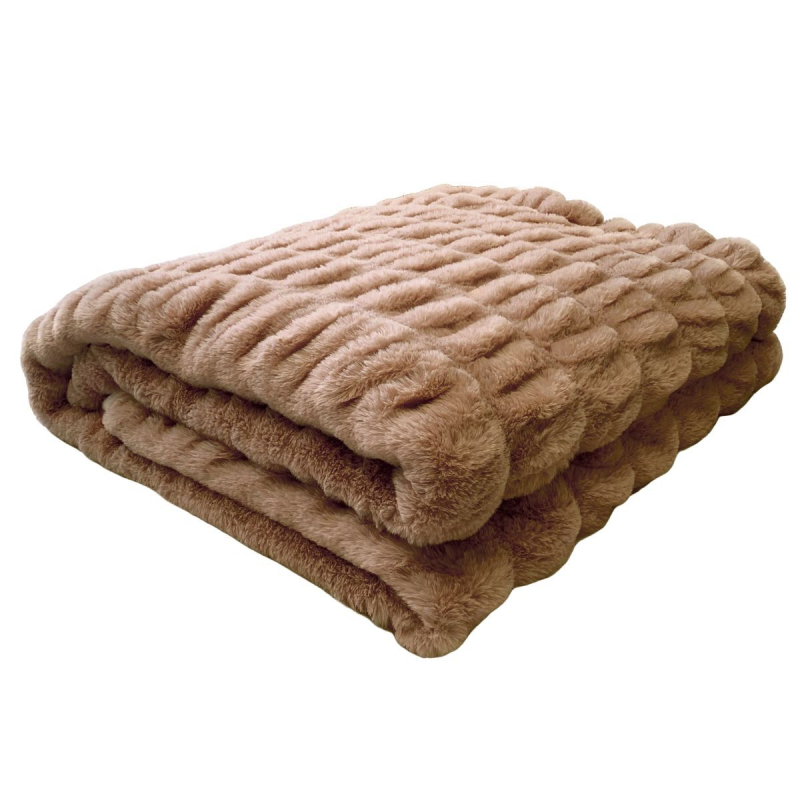 Одеяло Iris Pie - зимно плюшено одеяло с имитация на зайче, 95% полиестер / 5% спандекс, 800 г/м²+, персонализируемо, луксозен стил