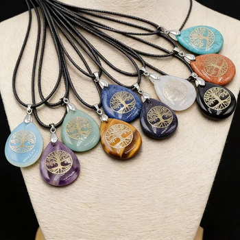 Colier Aventurin, Arborele Vieții, Șlefuit, Design Original, Toamna 2025