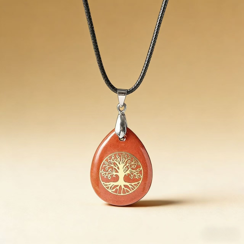 Colier Aventurin, Arborele Vieții, Șlefuit, Design Original, Toamna 2025