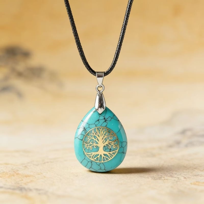 Colier Aventurin, Arborele Vieții, Șlefuit, Design Original, Toamna 2025