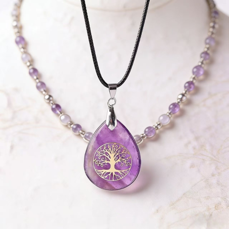 Colier Aventurin, Arborele Vieții, Șlefuit, Design Original, Toamna 2025