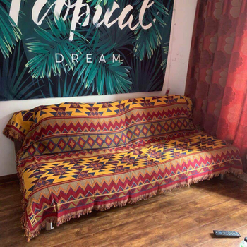 Κάλυμμα καναπέ, μινιμαλιστικό στυλ τύπου μαξιλαριού, βαμβακερό, κατάλληλο για όλους τους καναπέδες, μοτίβα ρίγες/πλέγμα/λουλούδια