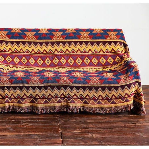 Κάλυμμα καναπέ, μινιμαλιστικό στυλ τύπου μαξιλαριού, βαμβακερό, κατάλληλο για όλους τους καναπέδες, μοτίβα ρίγες/πλέγμα/λουλούδια