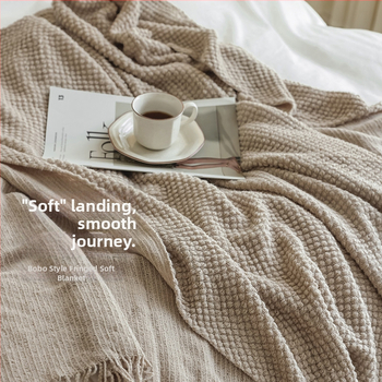 Rankšluosčio pledas: medvilnė, dryžiai, svoris 500–799 g, šiuolaikiškas minimalistinis stilius