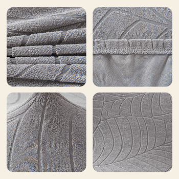 Κάλυμμα μαξιλαριού καρέκλας με μοτίβο φύλλων τζακάρντ, πολυεστερική ίνα, ορθογώνιο σχήμα, μοντέρνο στυλ, διακοσμητικός σκοπός