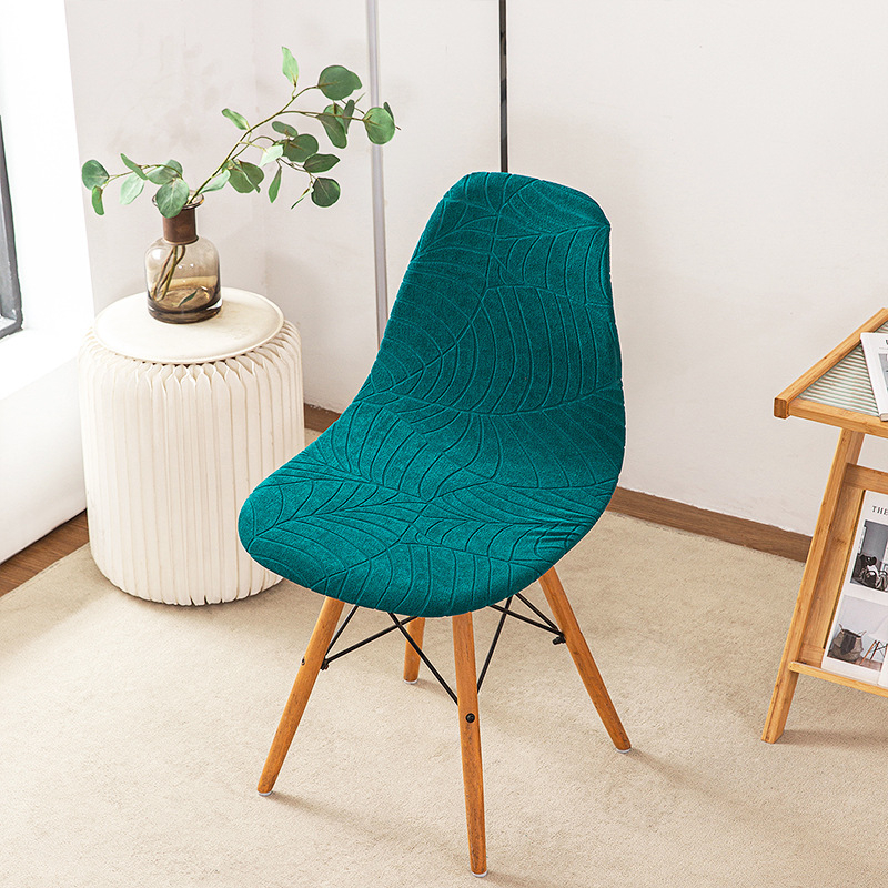 Κάλυμμα μαξιλαριού καρέκλας με μοτίβο φύλλων τζακάρντ, πολυεστερική ίνα, ορθογώνιο σχήμα, μοντέρνο στυλ, διακοσμητικός σκοπός